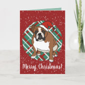 English Bulldog Christmas Karte (Vorderseite)