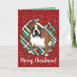 English Bulldog Christmas Karte