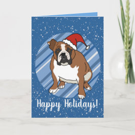 English Bulldog Christmas Karte