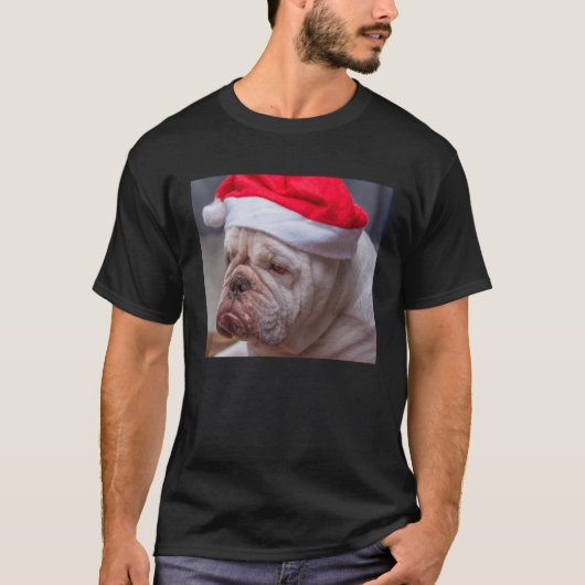 English Bulldog Christmas Light Christmas Ugly Swe T-Shirt (Vorderseite)