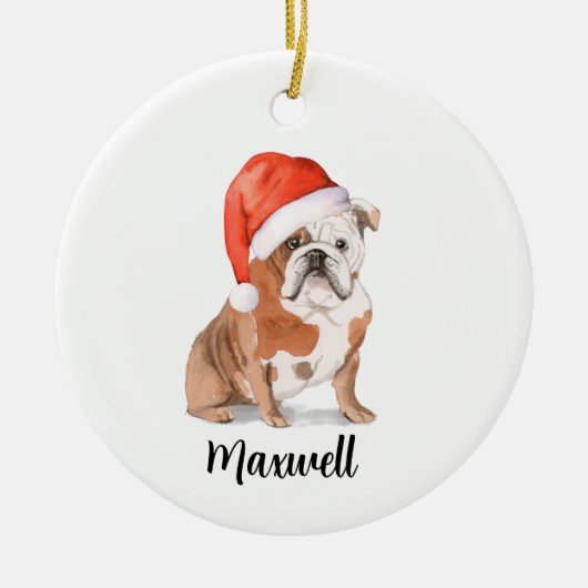 English Bulldog Christmas Ornament (Vorne)