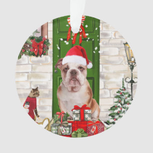 English Bulldog Christmas Ornament