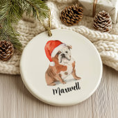 English Bulldog Christmas Ornament