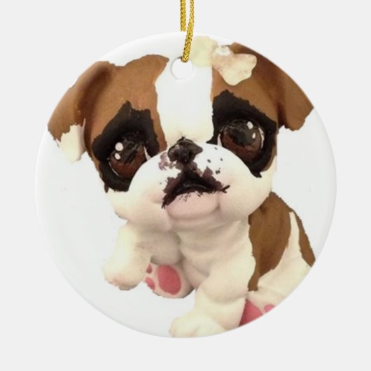 English Bulldog Christmas Ornament (Vorne)
