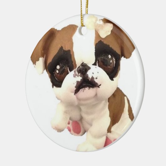 English Bulldog Christmas Ornament (Links)