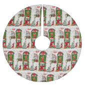 English Bulldog Christmas Polyester Weihnachtsbaumdecke (Vorderseite)