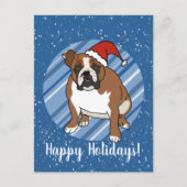 English Bulldog Christmas Postkarte (Vorderseite)