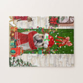 English Bulldog Christmas Puzzle (Horizontal)