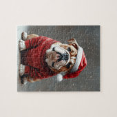 English Bulldog Christmas Puzzle (Horizontal)