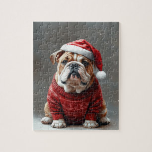 English Bulldog Christmas Puzzle