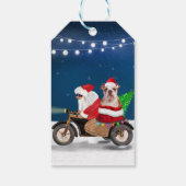 English Bulldog Christmas Santa Claus Geschenkanhänger (Rückseite)