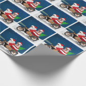 English Bulldog Christmas Santa Claus Geschenkpapier (Ecke)