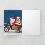 English Bulldog Christmas Santa Claus Karte (Innenseite)