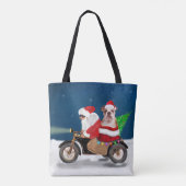 English Bulldog Christmas Santa Claus Tasche (Rückseite)