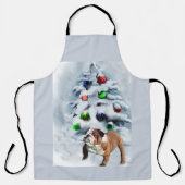 English Bulldog Christmas Schürze (Vorderseite)