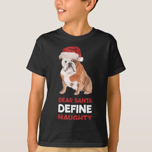 English Bulldog Christmas Shirt Sehr geehrter Herr (Vorderseite)