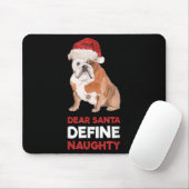 English Bulldog Christmas Shirt Sehr geehrter Herr Mousepad (Mit Mouse)