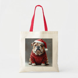 English Bulldog Christmas Tragetasche