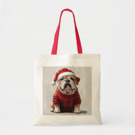 English Bulldog Christmas Tragetasche