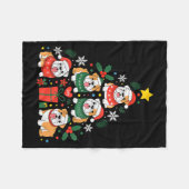 English Bulldog Christmas Tree Dog Lover Women Men Fleecedecke (Vorderseite (Horizontal))