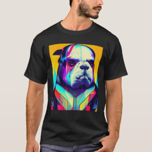 English Bulldog Colorful Pop Art Graphic Artwork D T-Shirt