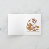 English Bulldog Crochet Karte (Innenseite)