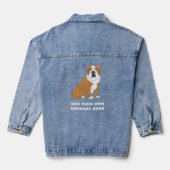 English Bulldog Custom Message Graphic Jeansjacke (Rückseite)