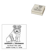 English Bulldog Custom Rücksendeadresse Gummistempel (Stempel)