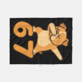 English Bulldog Dog 67 Meme Six Seven Funny Dabbin Fleecedecke (Vorderseite (Horizontal))