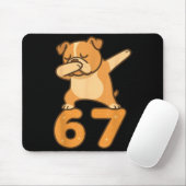English Bulldog Dog 67 Meme Six Seven Funny Dabbin Mousepad (Mit Mouse)