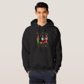 English Bulldog Dog Drei Weihnachtssocken Sweater Hoodie (Vorne ganz)