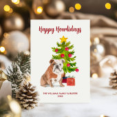 English Bulldog Dog Familie Weihnachten