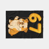 English Bulldog Dog Funny 67 Meme Six Seven Balloo Fleecedecke (Vorderseite (Horizontal))