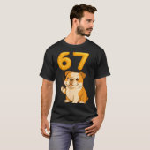 English Bulldog Dog Funny 67 Meme Six Seven Balloo T-Shirt (Vorne ganz)
