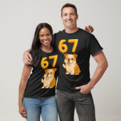 English Bulldog Dog Funny 67 Meme Six Seven Balloo T-Shirt (Unisex)