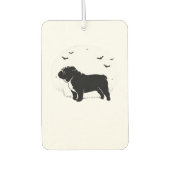 English Bulldog Dog � Halloween Moon Silhouette Ov Autolufterfrischer (Vorderseite)