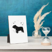 English Bulldog Dog � Halloween Moon Silhouette Ov Fotoplatte (Seite)