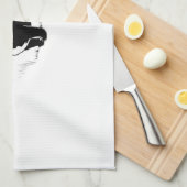 English Bulldog Dog � Halloween Moon Silhouette Ov Geschirrtuch (Viertel Falte)