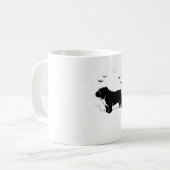 English Bulldog Dog - Halloween Moon Silhouette Ov Kaffeetasse (Vorderseite Links)
