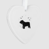 English Bulldog Dog � Halloween Moon Silhouette Ov Ornament (Vorderseite)