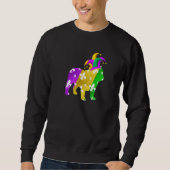 English Bulldog Dog Mardi Gras Carnivals Funny Pup Sweatshirt (Vorderseite)