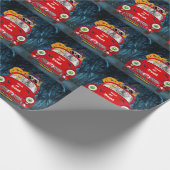 English Bulldog Driving Car Beängstigend Halloween Geschenkpapier (Ecke)