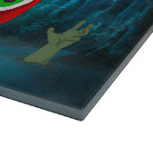 English Bulldog Driving Car Beängstigend Halloween Schneidebrett (Ecke)