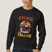 English Bulldog Entschuldigung mein Englisch Vinta Sweatshirt (Vorderseite)