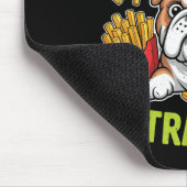 English Bulldog Exercise, Extra Fries Funny Mousepad (Ecke)