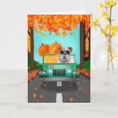 English Bulldog Fall Pumpkin Karte (Gelbe Blume)