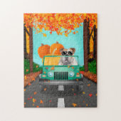 English Bulldog Fall Pumpkin Puzzle (Vertikal)