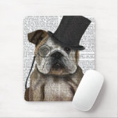 English Bulldog, Formal Hound and Hat Mousepad (Mit Mouse)