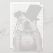 English Bulldog, Formal Hound und Hat Briefpapier (Vorne/Hinten)