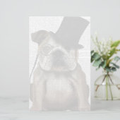 English Bulldog, Formal Hound und Hat Briefpapier (Stehend Vorderseite)